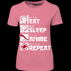 Createyou Eat, Sleep, Anime, Repeat - Női - Pink - XL