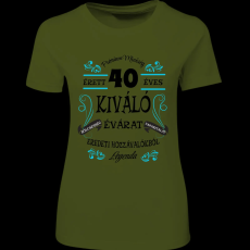Createyou Érett ... éves ... Legenda - Női , Sötétzöld , 2XL