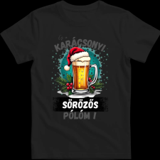 Createyou Ez a karácsonyi sörözős pólóm! - Férfi - Fekete - L férfi póló