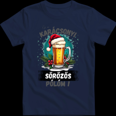 Createyou Ez a karácsonyi sörözős pólóm! - Férfi - Sötétkék - L
