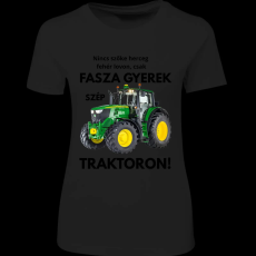 Createyou Fasza gyerek traktoron - Női - Fekete - L