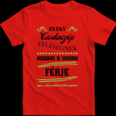 Createyou Feleségére büszke férj - Férfi - Piros - 3XL
