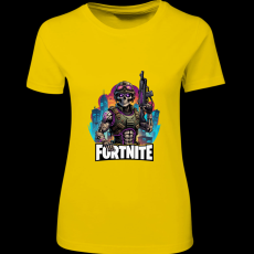 Createyou Fortnite egyedi póló 2 - Női - Sárga - S