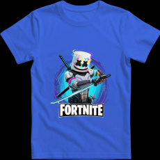 Createyou Fortnite egyedi póló 3 - Férfi - Királykék - XL