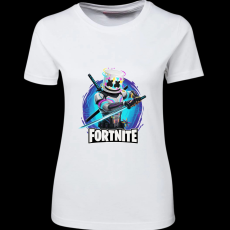 Createyou Fortnite egyedi póló 3 - Női - Fehér - 2XL