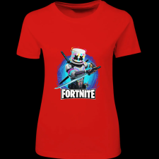 Createyou Fortnite egyedi póló 3 - Női - Piros - L női póló
