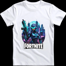 Createyou Fortnite egyedi póló 4 - Férfi - Fehér - 3XL