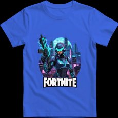 Createyou Fortnite egyedi póló 4 - Férfi - Királykék - 3XL