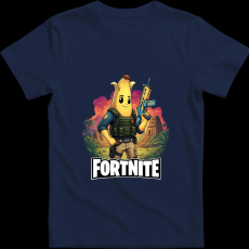 Createyou Fortnite egyedi póló 5 - Férfi - Sötétkék - S