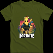 Createyou Fortnite egyedi póló 5 - Férfi - Sötétzöld - L férfi póló