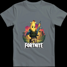 Createyou Fortnite egyedi póló 5 - Férfi - Szürke - S