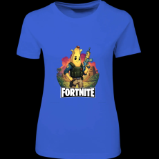 Createyou Fortnite egyedi póló 5 - Női - Királykék - L