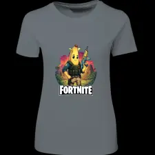 Createyou Fortnite egyedi póló 5 - Női - Szürke - S női póló