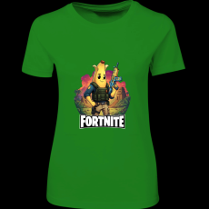 Createyou Fortnite egyedi póló 5 - Női - Zöld - M
