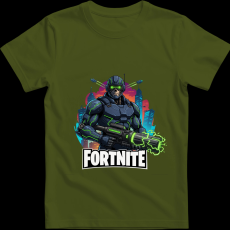 Createyou Fortnite egyedi póló 6 - Férfi - Sötétzöld - 2XL