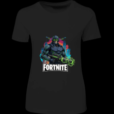Createyou Fortnite egyedi póló 6 - Női - Fekete - XL