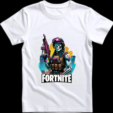 Createyou Fortnite egyedi póló - Férfi - Fehér - XL férfi póló