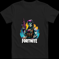 Createyou Fortnite egyedi póló - Férfi - Fekete - L
