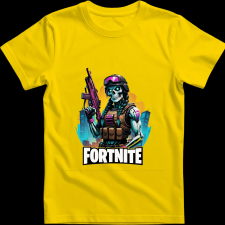 Createyou Fortnite egyedi póló - Férfi - Sárga - S férfi póló
