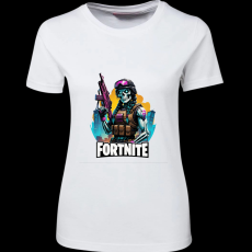 Createyou Fortnite egyedi póló - Női - Fehér - S