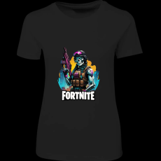 Createyou Fortnite egyedi póló - Női - Fekete - XL