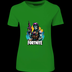 Createyou Fortnite egyedi póló - Női - Zöld - 2XL