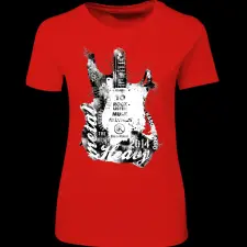 Createyou Gitár - Női , Piros , S női póló