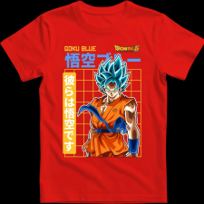 Createyou GOKU BLUE - Gyermek - Piros - XS gyerek póló