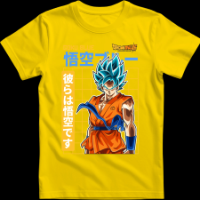 Createyou GOKU BLUE - Gyermek - Sárga - XL gyerek póló