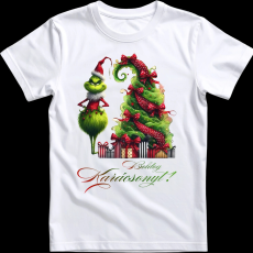 Createyou Grinch,Boldog Karácsonyt! - Férfi - Fehér - 3XL
