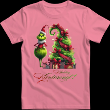 Createyou Grinch,Boldog Karácsonyt! - Férfi - Pink - 2XL férfi póló