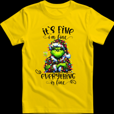 Createyou Grinch - Gyermek - Sárga - L gyerek póló