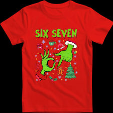 Createyou Grinch six seven - Férfi - Piros - XL férfi póló