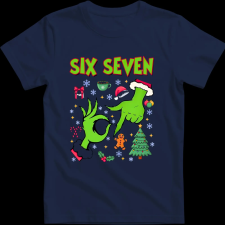 Createyou Grinch six seven - Férfi - Sötétkék - XL férfi póló