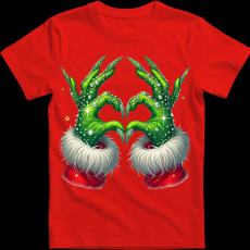 Createyou Grincs szív - Férfi - Piros - XL