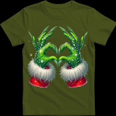 Createyou Grincs szív - Férfi - Sötétzöld - XL