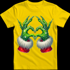 Createyou Grincs szív - Gyermek - Sárga - XL