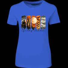 Createyou Halloween, Spooky Season - Női , Királykék , 2XL női póló