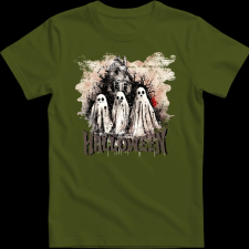 Createyou Halloween, szellemek - Férfi , Sötétzöld , 3XL férfi póló