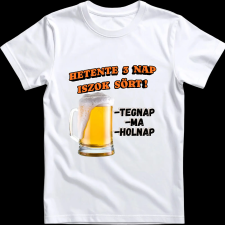 Createyou Hetente 3 nap iszok sört! - Férfi - Fehér - 2XL férfi póló