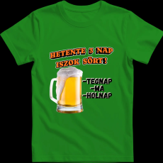 Createyou Hetente 3 nap iszok sört! - Férfi - Zöld - L