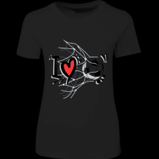 Createyou I love foci - Női , Fekete , L