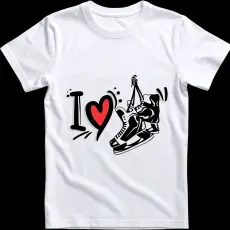Createyou I love Hockey - Gyermek , Fehér , XS