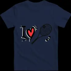 Createyou I love tenisz - Gyermek , Sötétkék , S