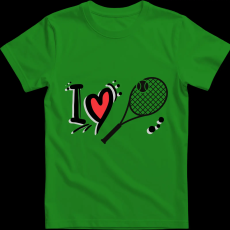 Createyou I love tenisz - Gyermek , Zöld , L