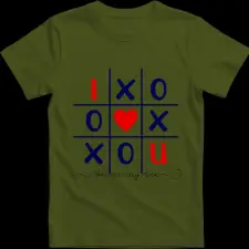 Createyou I Love You amőba - Gyermek , Sötétzöld , XS gyerek póló