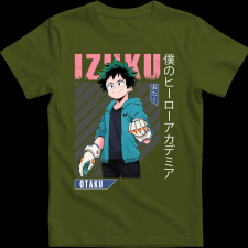 Createyou Izuku Midoriya - Férfi - Sötétzöld - L férfi póló