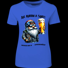 Createyou Jól bírom a sört - Női - Királykék - M női póló