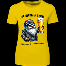 Createyou Jól bírom a sört - Női - Sárga - M női póló