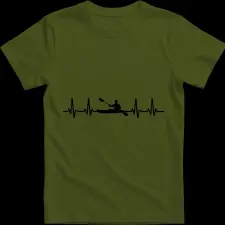 Createyou Kajak ekg 2 - Gyermek , Sötétzöld , XL gyerek póló